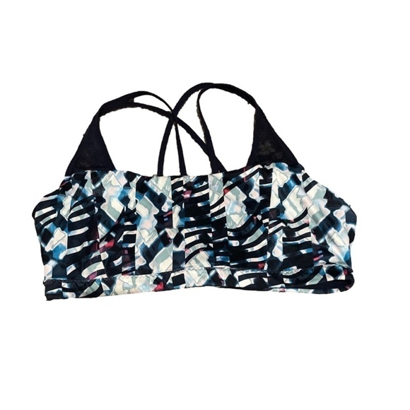 🌲 🎄 Athleta HP Printed Strappy-Go-Lucky Bra - Picture 2 of 3